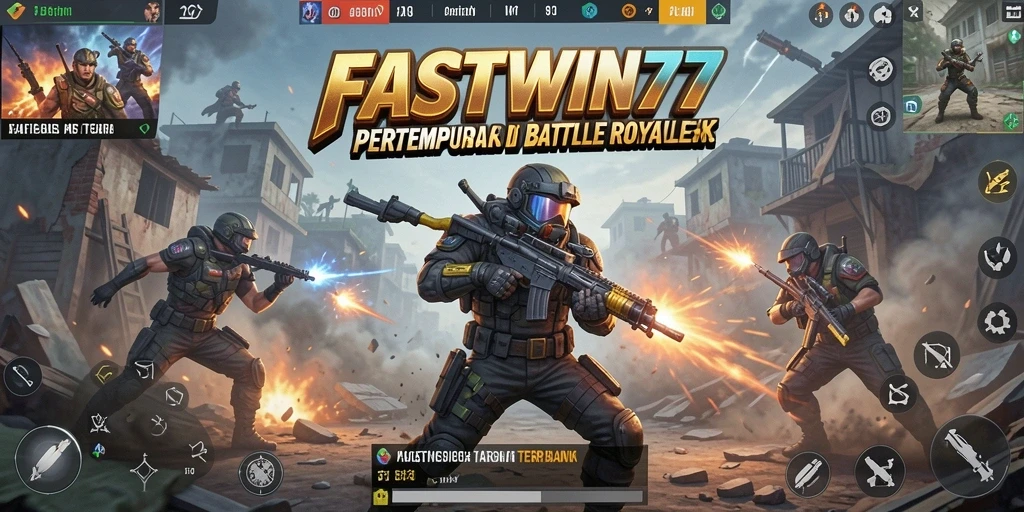 Tangkapan layar gameplay <strong>FASTWIN77</strong> menampilkan aksi pertempuran intens di medan perang.