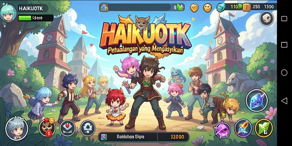 Tampilan gameplay HAIKUOTK yang memukau dan interaktif.