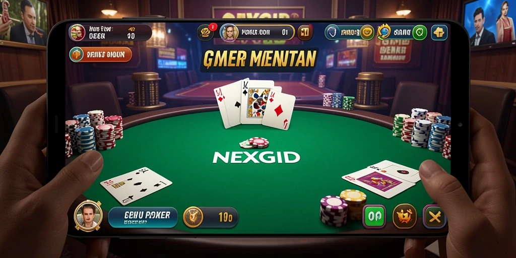 Tangkapan layar gameplay poker NEXGID yang menegangkan.