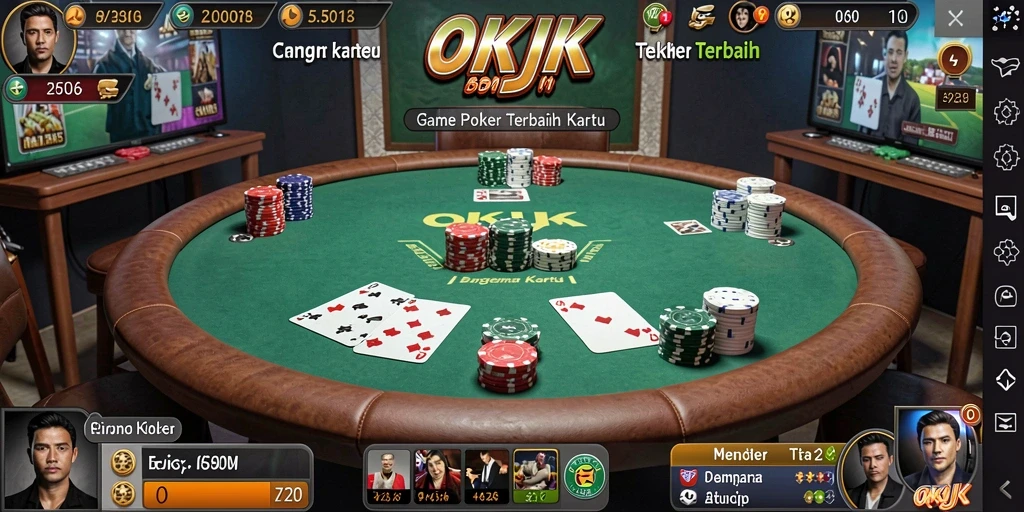 Tangkapan layar menunjukkan gameplay seru dari permainan Poker.