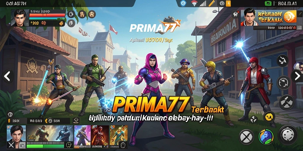 Tampilan antarmuka aplikasi PRIMA77 yang intuitif dan menarik.