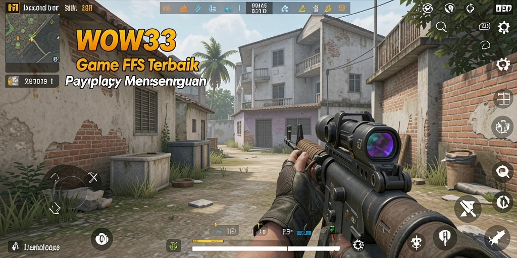 Screenshot gameplay WOW33 yang menunjukkan aksi pertempuran seru dalam game FPS.